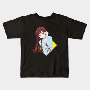 Mizuhara Chizuru large logo from Rent A Girlfriend Anime and Manga Kids T-Shirt